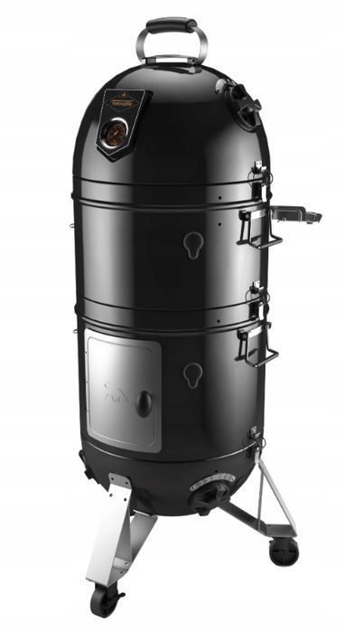 Grill Węglowy i Wędzarka Fornetto Razzo Pro Black 2w1