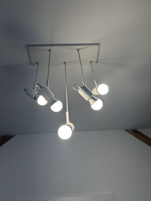 Nowoczesna lampa sufitowa 6-punktowa – biała, regulowane reflektory