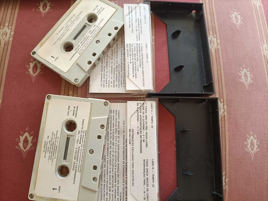 Sá Carneiro Recordaçao Viva cassetes Tape Parte 1 & 2