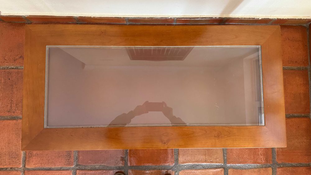 Mesa sala com tampo em vidro