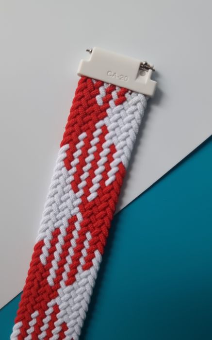 Pasek plecionego materiału 20 mm do zegarka Samsung, Huawei, Amazfit,