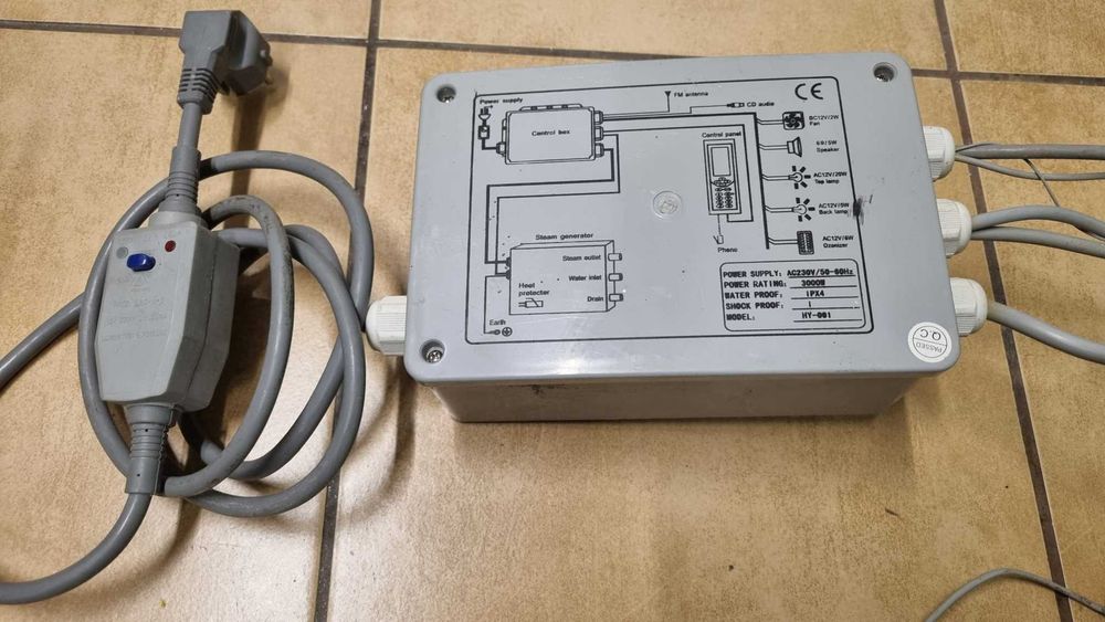 Moduł sterowania do kabiny prysznicowej z hydromasażem i sauną
