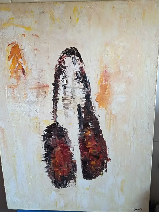 Quadro antigo pintado a pastel