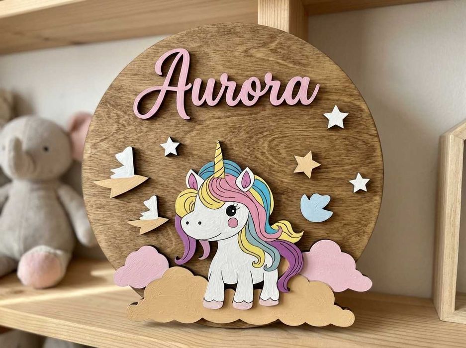 Zawieszka imienna idealna na prezent Jednorożec