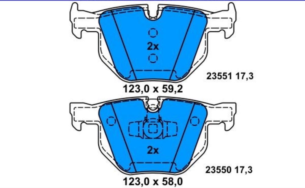 Pastilhas / calços travão trás BMW e90 / e91