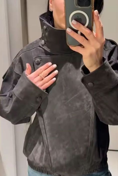 Замшева куртка Zara xs