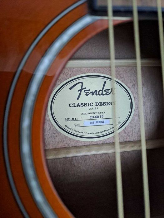 Продам гитару Fender CD 60 SB