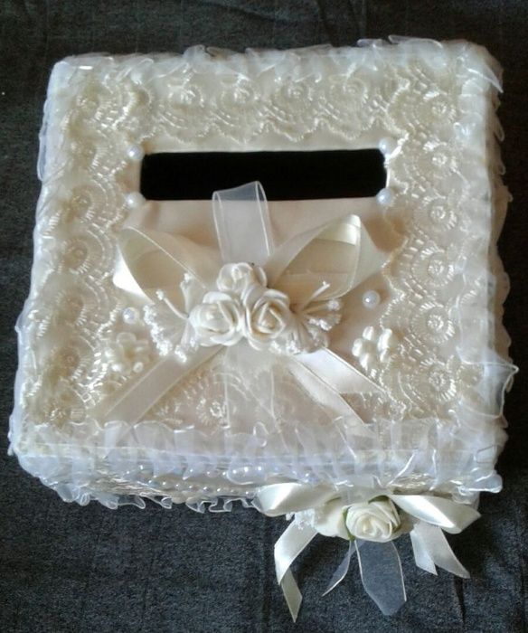 Свадебный контейнер для подарков ручная работа