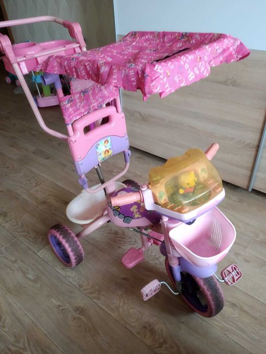 Велосипед детский трехколесный розовый