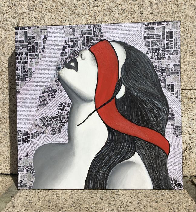 Quadro pintura “Blindspot” | 40x40 cm