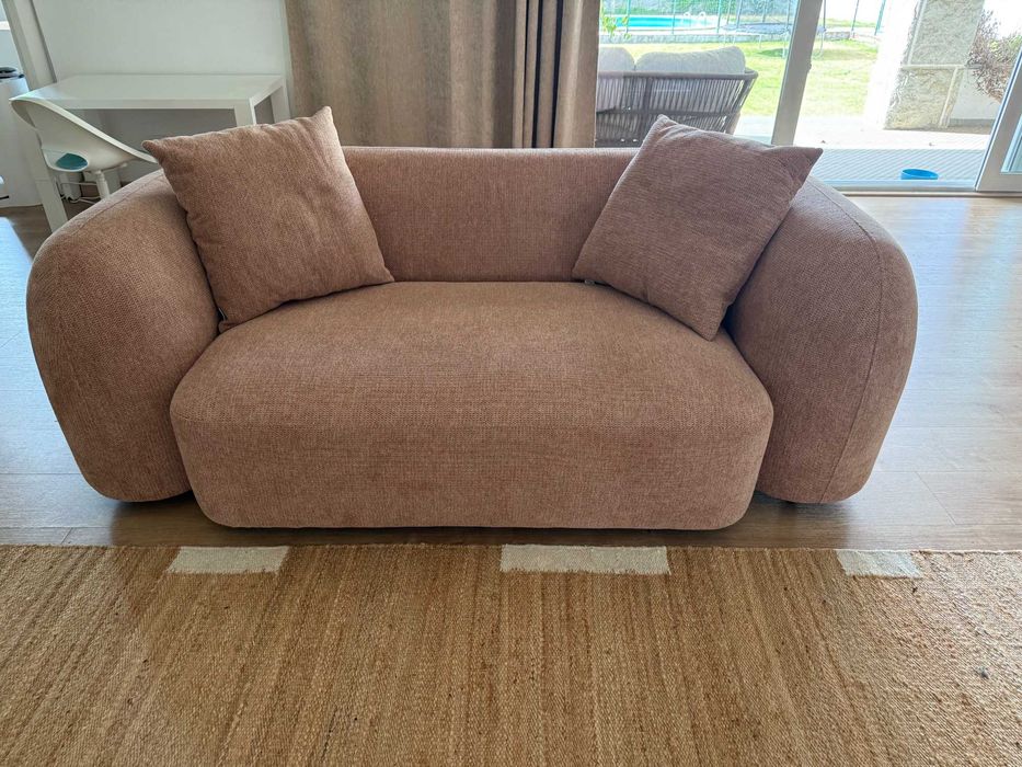 2 seater pink sofa