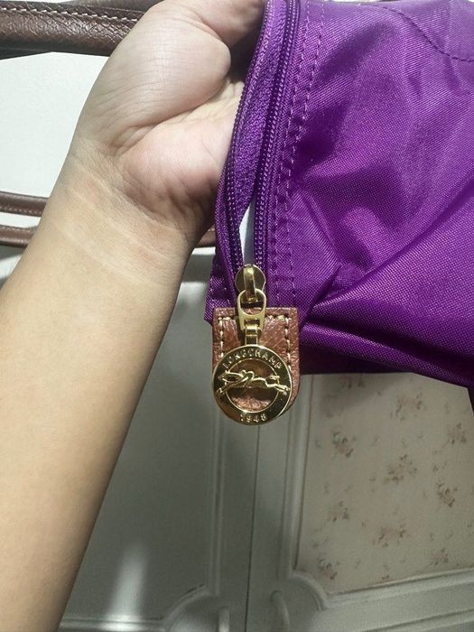 100% authentic Longchamp Le Pliage Handbag - Purple