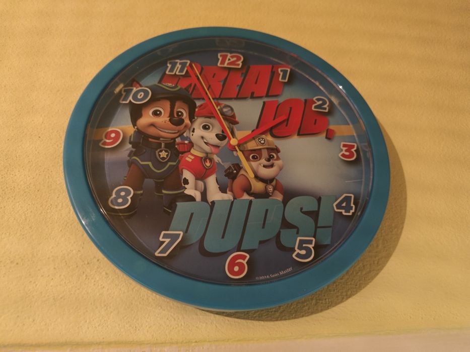 Zegar ścienny na baterie Psi Patrol