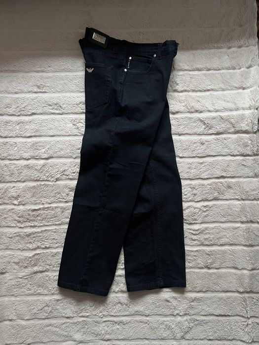 AJ Armani Jeans (S/M) W33 Made in Italy чоловічі джинси темно-сині прямі класичні