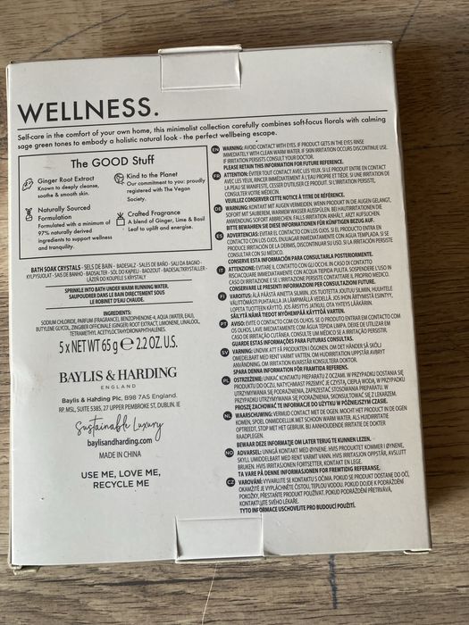 Sole do kąpieli baylis&harding wellness
