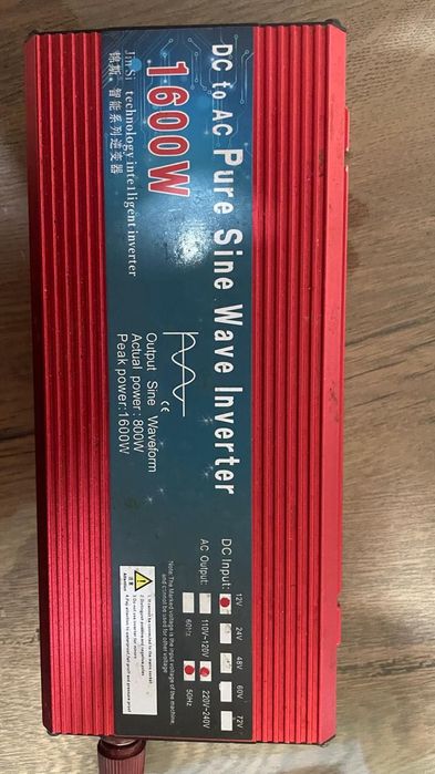 інвертор напруги потужністю 1600 Вт із чистою синусоїдоЮ