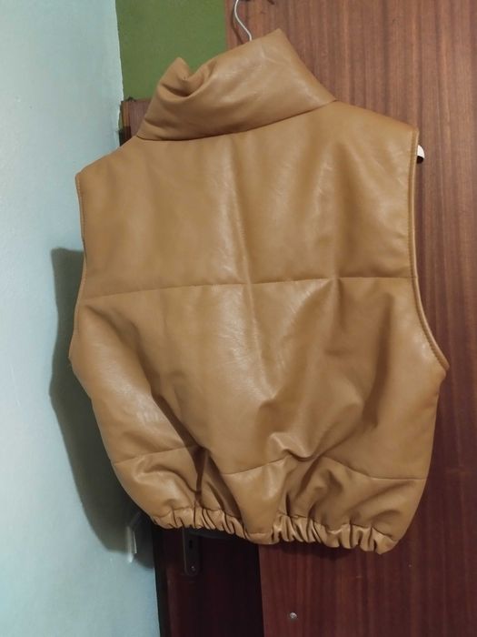 Colete ecopele camel novo