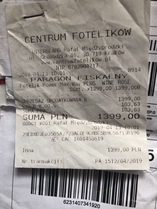 Fotelik samochodowy