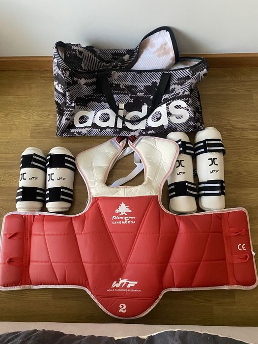 Proteções combate completas + Saco Adidas