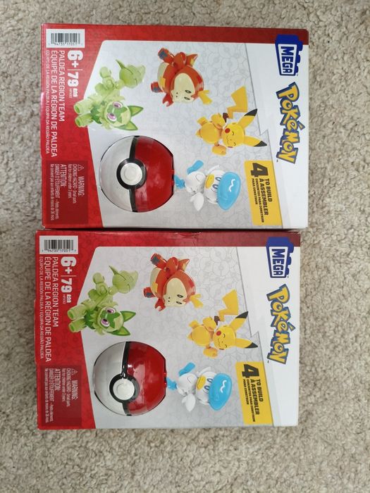 Pokemon MEGA CONSTRUX Klocki 4 Pokemony + POKEBALL