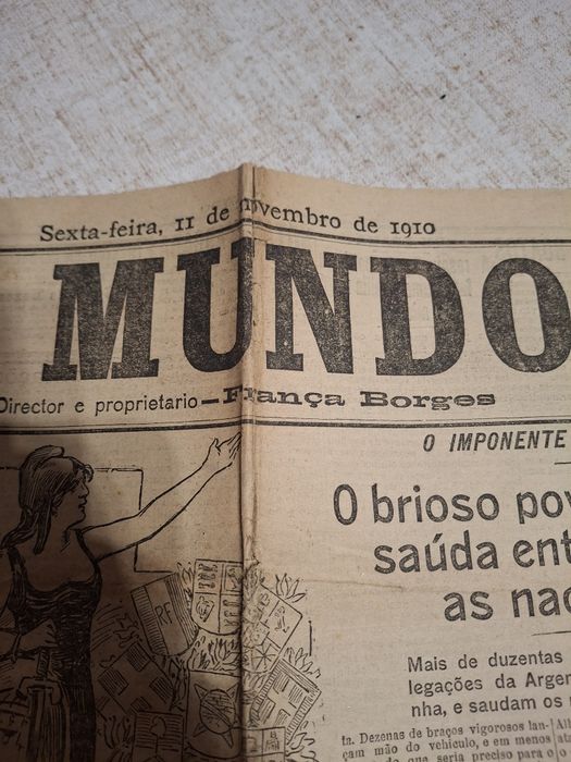 Jornal O Mundo ano 1910