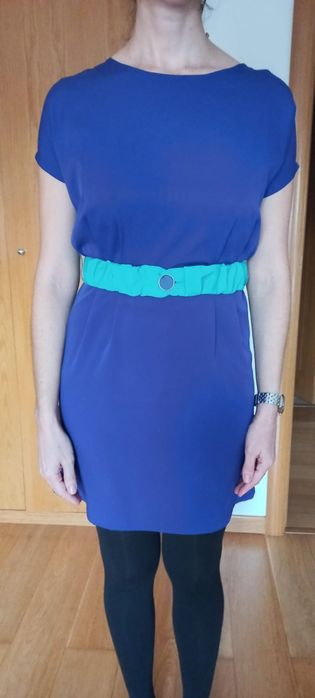 Vestido Azul forte curto Tamanho M