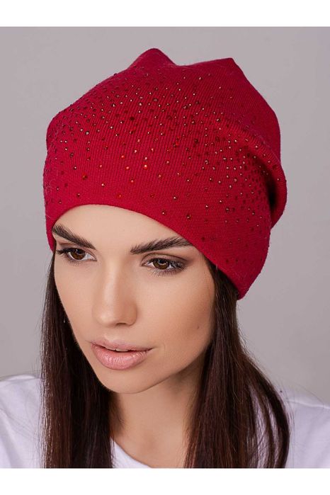 Женская модная шапка со стразами. Разные цвета!!!