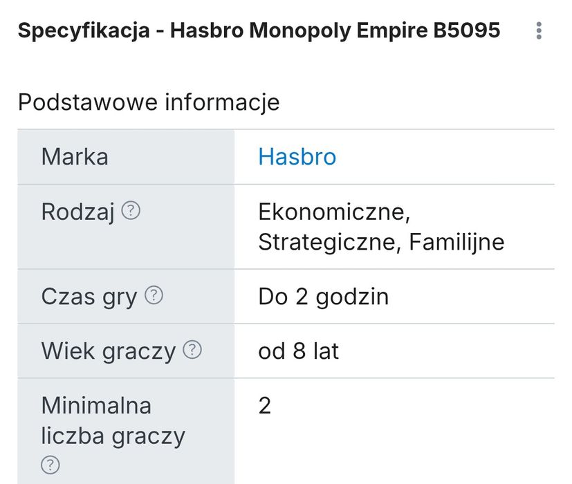 Gra Monopoly Empire, po angielsku, Hasbro, oryginał