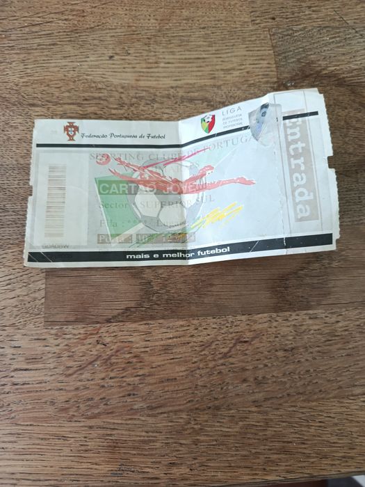 Bilhete liga 1999 Sporting