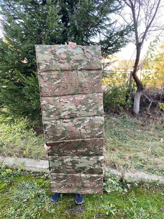 Каремат тактичний мультикам військовий гармошка 190/72/2 см коврик стрілецький