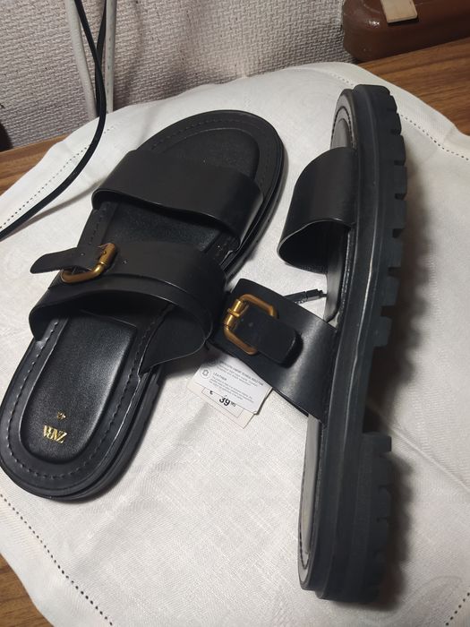 Сандалии женские, новые, кожаные Zara, размер 41,5-42