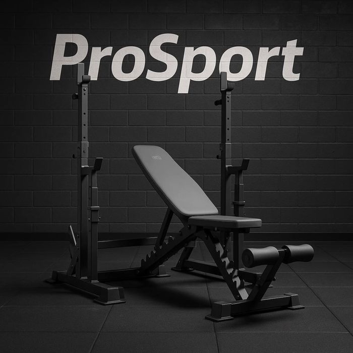 Професійна Лавка для жиму регульована + Стійки під штангу Скамья жима