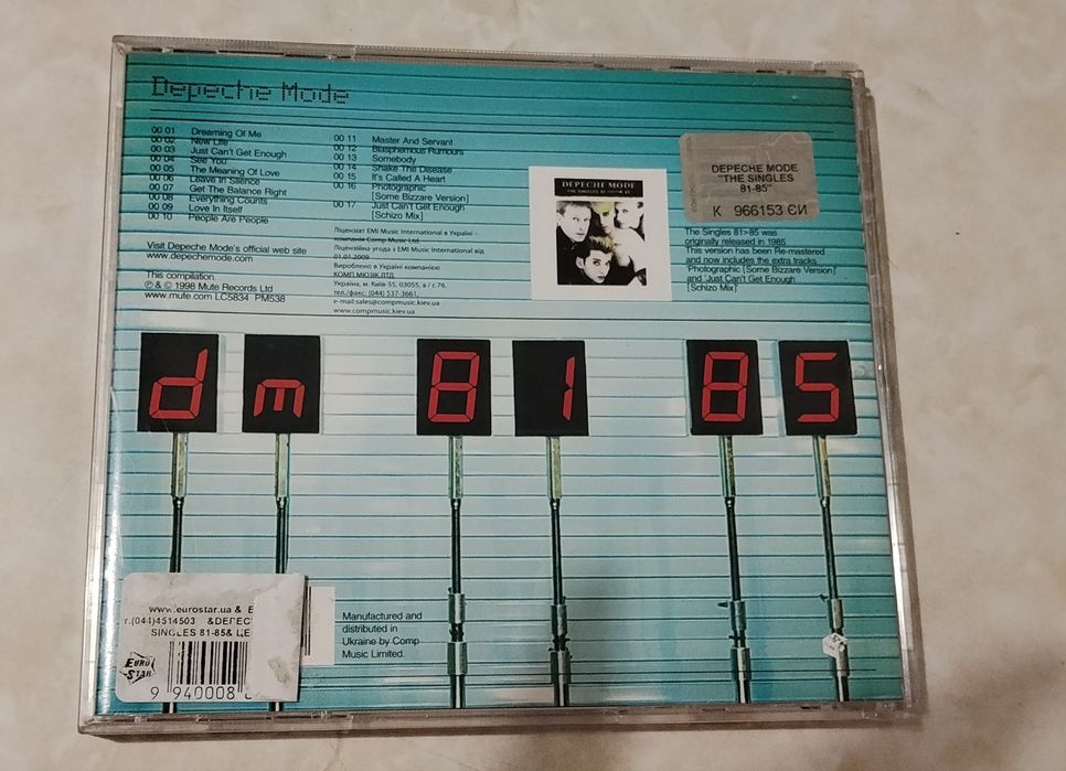Диск CD   Depeche Mode – The Singles 81>85