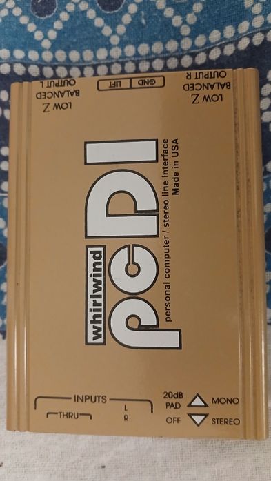 Whirlwind pcDI,caixa de injeção direta (DI Box) passiva estéreo