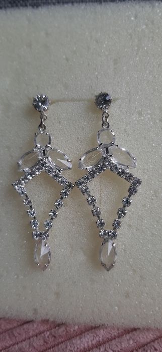 Biżuteria ślubna grzebyk i kolczyki