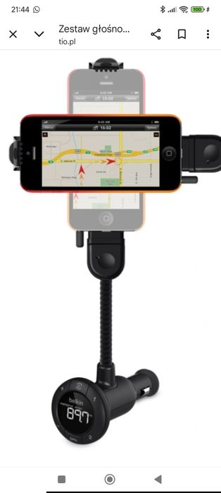 Zestaw głośnomówiący i transmiter FM Belkin iPhone Hands Free FM