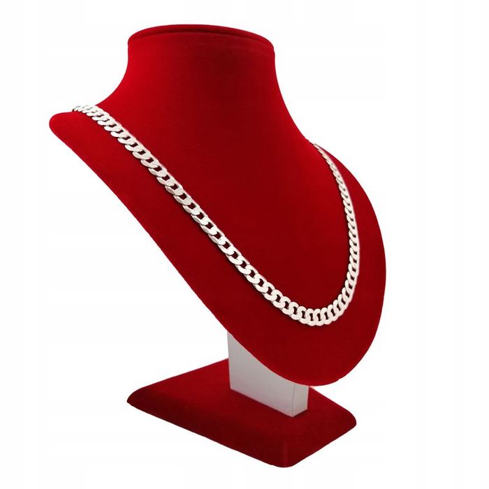 Gruby Męski Łańcuszek Srebrny 925 Szeroki Na Prezent Dla Dziadka+ Dedy