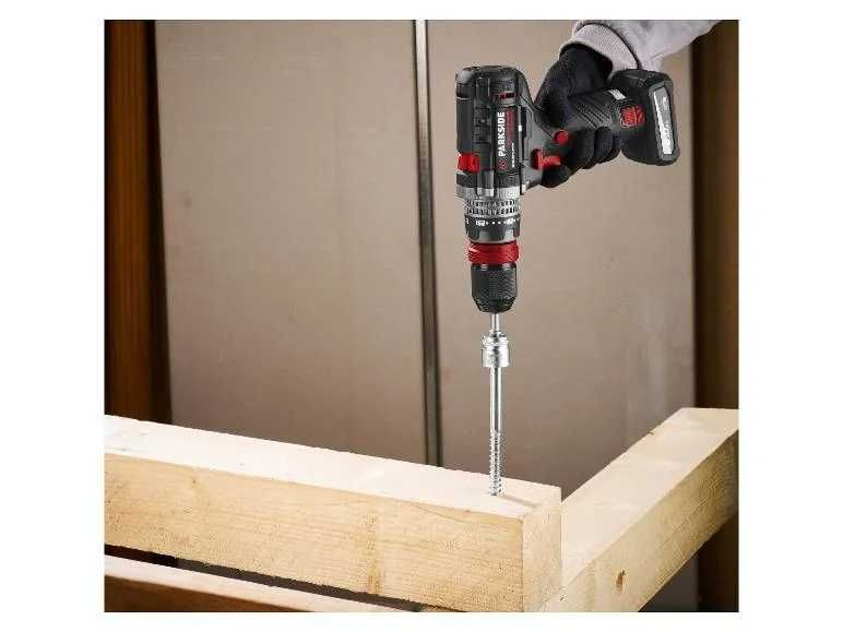 Aparafusadora com Percussão 80Nm Parkside Performance 12 V