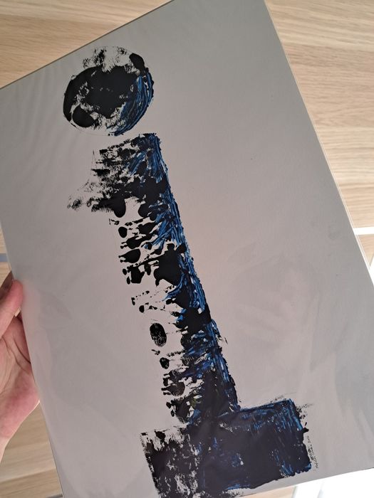 Pintura ilustração desenho de letra I - 42,2 x 29,8 cm - NOVO