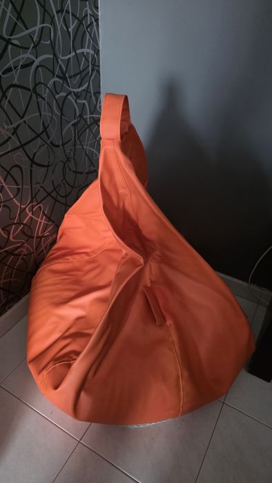 Puff com almofada  - Laranja