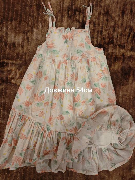 Літні платтячка розмір  92- 100  натуральна тканина