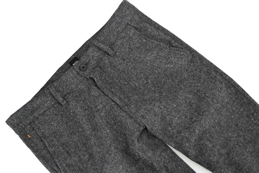 HUGO BOSS spodnie męskie grafitowe wełna melanż REGULAR FIT 32/34