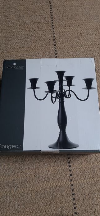 Castiçal de mesa preto 5 Velas NOVO