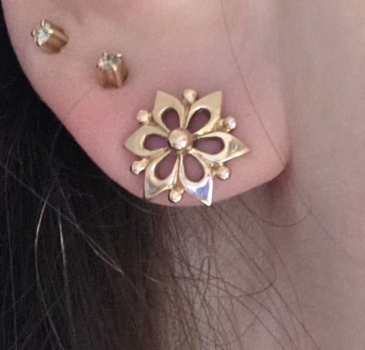 Золотые серьги  ссср