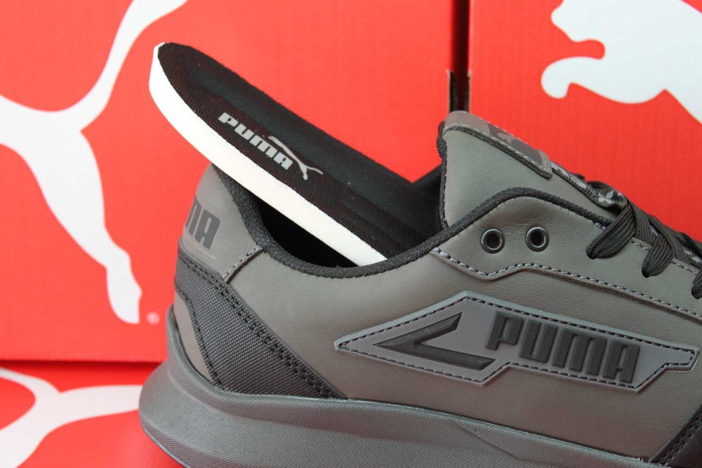 PUMA - кроссовки кеды кросівки из натуральной кожи (код:17-21сер/чер.)