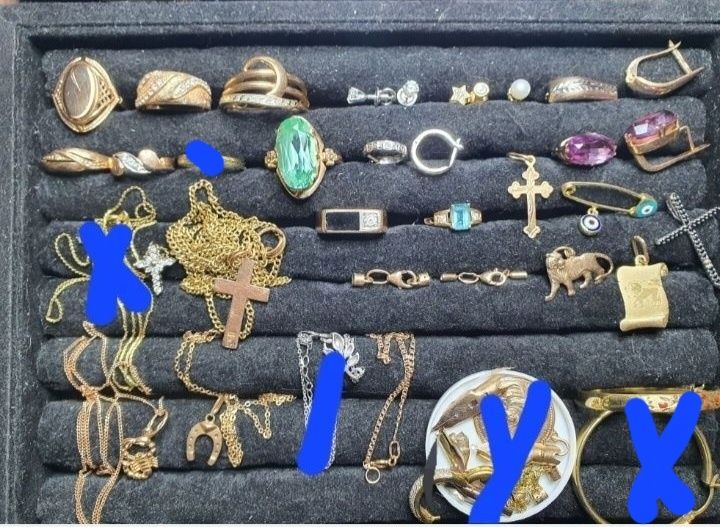 Золотые кольца кулоны серьги цепочки крестики браслеты