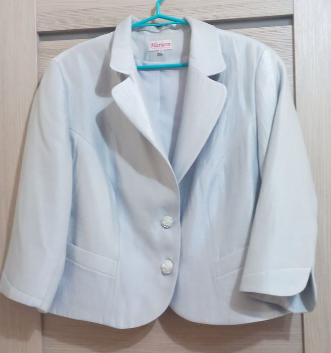 Piękna sukienka Duet A&M roz.52 plus srebrne bolerko Marienn stan bdb