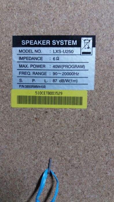 1 Coluna LG 40 Watt, Alta Fidelidade.