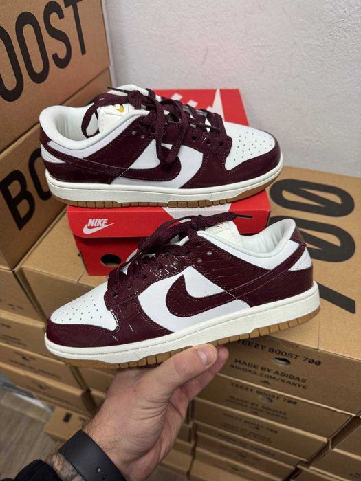 Nike SB Dunk Burgundy Croc (36-41) Кросовки найк данки, данк, обувь