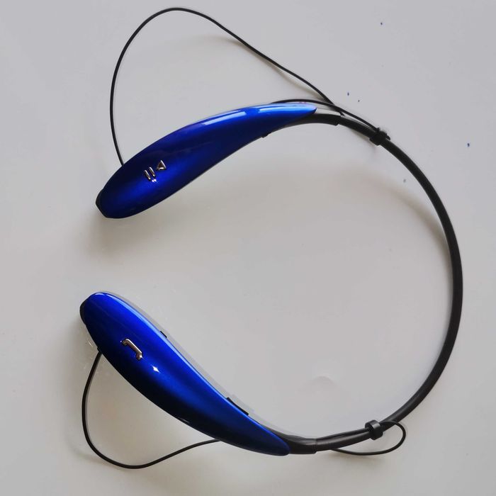 Headset fones Bluetooth azul